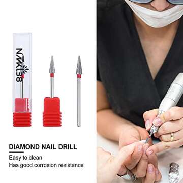 NMKL38 Tapered Diamond Nail Drill Bit for Nail Art