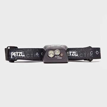 PETZL - ACTIK CORE Headlamp, 450 Lumens, Rechargeable, with CORE Battery, Black