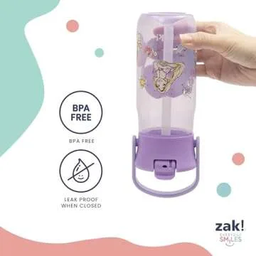 Zak Designs Disney Princess Leak-Proof Water Bottles 2-Pack