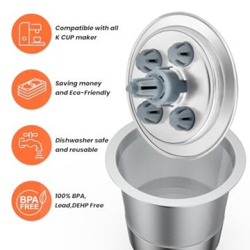 Reusable K Cups for Keurig K Supreme Stainless Steel Coffee Pods