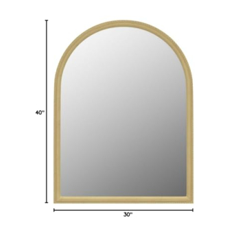 Elegant Gold Framed Arch Mirror for Home Decor - 40” x 30”