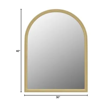 Elegant Gold Framed Arch Mirror for Home Decor - 40” x 30”