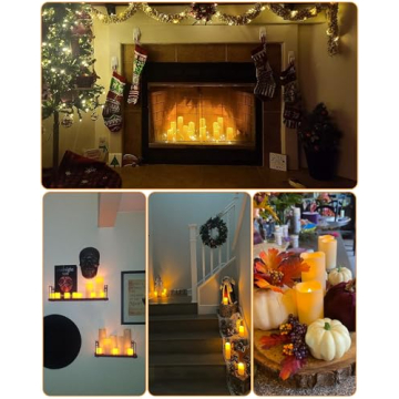 Enido LED Flameless Candle Set with Remote and Timer