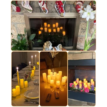 Enido LED Flameless Candle Set with Remote and Timer