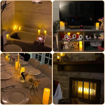 Enido LED Flameless Candle Set with Remote and Timer