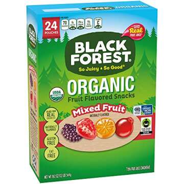 Black Forest Organic Fruit Snacks, Mixed Fruit, 0.8 Ounce, Pack of 24