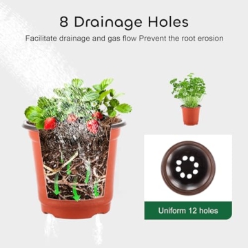 GROWNEER Nursery Pots 120 Pcs for Seedlings and Gardeners