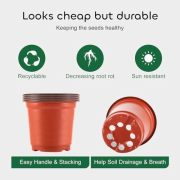 GROWNEER Nursery Pots 120 Pcs for Seedlings and Gardeners