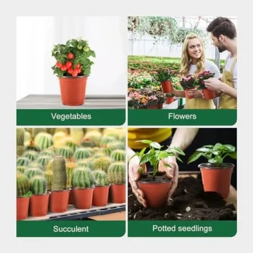 GROWNEER Nursery Pots 120 Pcs for Seedlings and Gardeners