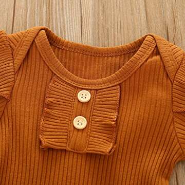 ADXSUN Newborn Baby Girls Outfits Flying Sleeve Romper+Cute Pants+Headband 3PC Infant Girl Clothes Set