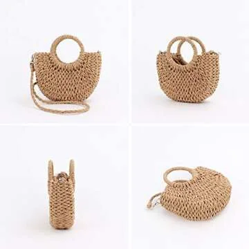 Stylish QTKJ Mini Straw Handbag for Summer Adventures