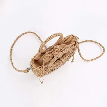 Stylish QTKJ Mini Straw Handbag for Summer Adventures