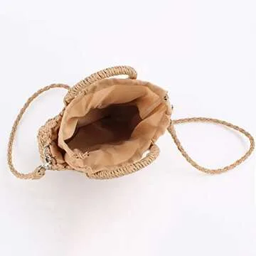 Stylish QTKJ Mini Straw Handbag for Summer Adventures