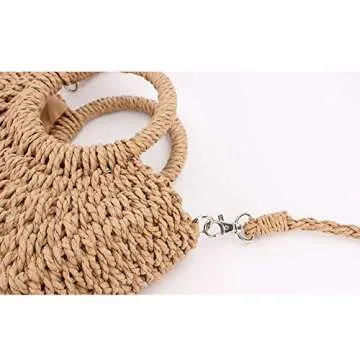 Stylish QTKJ Mini Straw Handbag for Summer Adventures