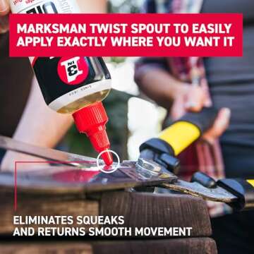 3-IN-ONE Multi-Purpose Drip Oil with Marksman Twist Spout, Long-lasting lubricant, 4 OZ