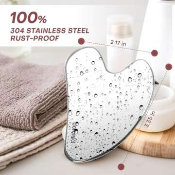 Premium Stainless Steel Gua Sha Tool for Face & Body