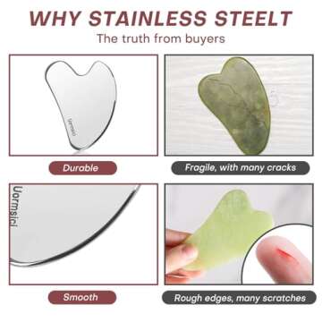 Premium Stainless Steel Gua Sha Tool for Face & Body