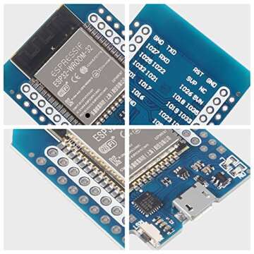 AITRIP 6pcs ESP32 Mini D1 Mini NodeMCU ESP32 ESP-WROOM-32 WLAN WiFi Bluetooth Development Board 5V C...