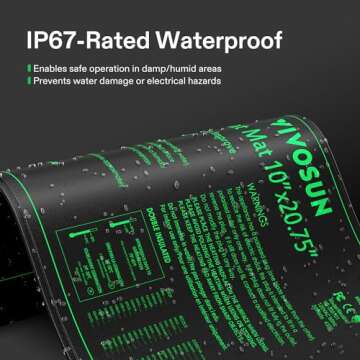 VIVOSUN 2 Pack Durable Waterproof Seedling Heat Mat 10" x 20.75" UL & MET-Certified Warm Hydroponic Heating Pad for Germination, Indoor Gardening, Greenhouse