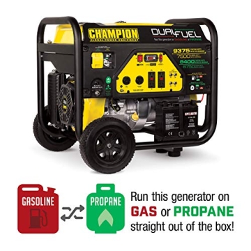 Champion 9375/7500-Watt Dual Fuel Generator with Electric Start