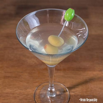 Stainless Steel Green Olive Cocktail Picks Set of 6