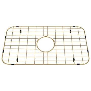 Lonsince Gold Sink Protector,24 15/16"x13 1/8" Kitchen Sink Grid Gold,Stainless Steel Sink Protector,Sink Bottom Grid,Sink Grate