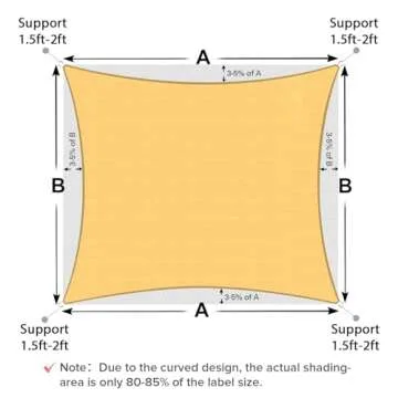 Artpuch Sun Shade Sail, 10'x13' Sand Rectangle, Curved Edged Commercial Grade 185GSM Permeable Outdoor Shade Cloth for Deck, Backyard, Patio (Custom Sizes Made)