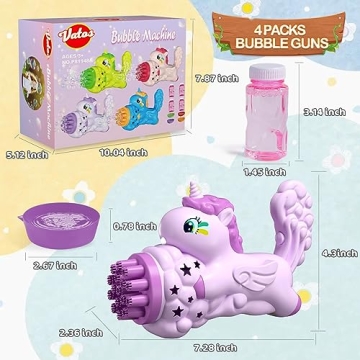 VATOS Bubble Machine Set - Colorful Bubble Guns for All