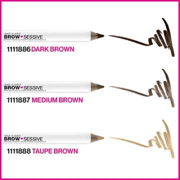 wet n wild Brow-Sessive Brow Pencil, Ultra-Precise Dual Ended Spoolie Brush for Perfect Buildable Blendable Shaping, Natural Lasting Shades for Every Brow, Cruelty-Free & Vegan- Medium Brown(Packaged)