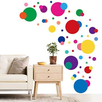 Vibrant Polka Dot Wall Stickers for Kids Rooms | PARLAIM