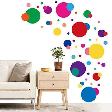 Vibrant Polka Dot Wall Stickers for Kids Rooms | PARLAIM