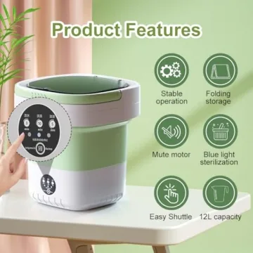 Portable 12L Mini Washing Machine for Small Spaces