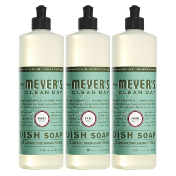 Mrs. Meyer's Garden Basil Dish Soap, Eco-Friendly & Effective