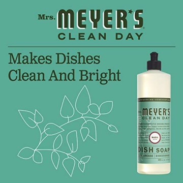 Mrs. Meyer's Garden Basil Dish Soap, Eco-Friendly & Effective