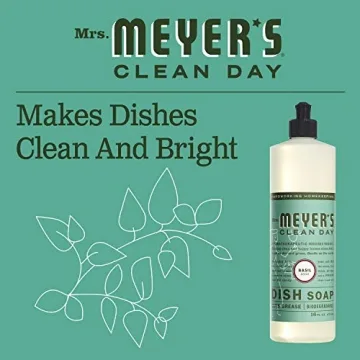 Mrs. Meyer's Garden Basil Dish Soap, Eco-Friendly & Effective