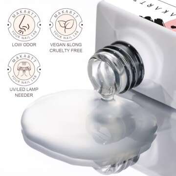 Makartt Matte Gel Top Coat 10ml, Soak Off No Wipe Long-Lasting Matte Finish for Nail Art, Protective Seal with Smooth Velvet Texture for DIY and Salon Manicure