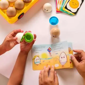 Battat Education – Egg Toys For Toddlers – Matching Eggs – Letter & Color Matching – Sorting Game – 18 Months + – EggXpress Yourself!