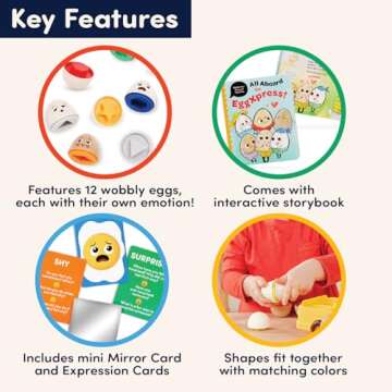 Battat Education – Egg Toys For Toddlers – Matching Eggs – Letter & Color Matching – Sorting Game – 18 Months + – EggXpress Yourself!
