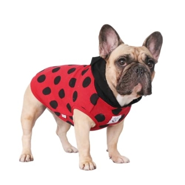 iChoue Ladybug Costume for French Bulldogs and Small Dogs