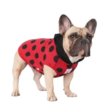 iChoue Ladybug Costume for French Bulldogs and Small Dogs