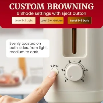 Elite Gourmet SLIMTOAST Toaster Extra Wide Slots Compact Design