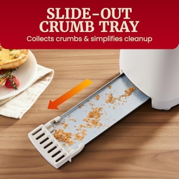 Elite Gourmet SLIMTOAST Toaster Extra Wide Slots Compact Design