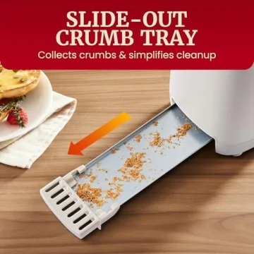 Elite Gourmet SLIMTOAST Toaster Extra Wide Slots Compact Design