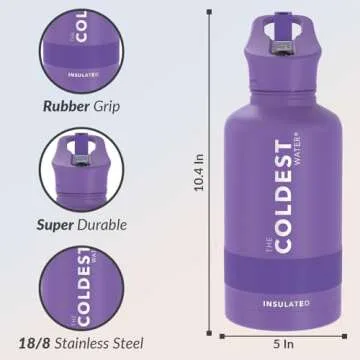 Coldest Water Bottle 64 oz Stainless Steel Insulated