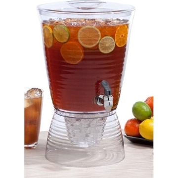 CreativeWare Bark Beverage Dispenser for Stylish Gatherings - 2.5 Gallon Clear