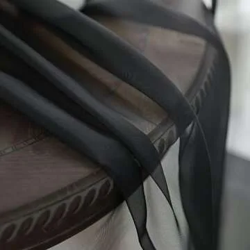 NAKITHA Sheer Black Curtains for Elegant Home Décor