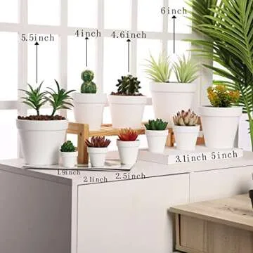 Yishang 1.9 Inch Tiny White Terracotta Pots Pack of 36-Small Mini White Clay Pots with Drainage Holes Flower Nursery Terra Cotta Planter for Tiny Cactus,Herb,Succulent Plants,Crafts