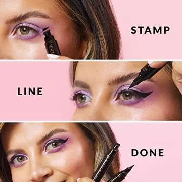 The Quick Flick Winged Eyeliner Stamp – Waterproof & Smudge Proof Vegan Cat Eye Stamp Eyeliner –...