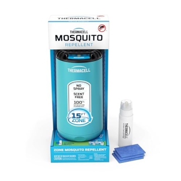 Thermacell Patio Shield Mosquito Repeller, Blue; Highly Effective Mosquito Repellent for Patio; No C...