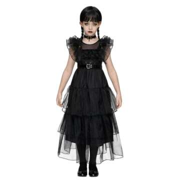 Spooktacular Creations Kids Black Family Costume, Halloween Costume Set for Girls, Dark Vintage Prom Dress